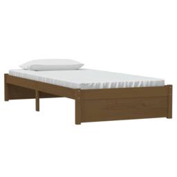 Berkfield Home Bed Frame Honey Brown Solid Wood 90x200 cm - thumbnail 3