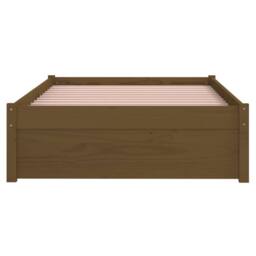 Berkfield Home Bed Frame Honey Brown Solid Wood 90x200 cm - thumbnail 5