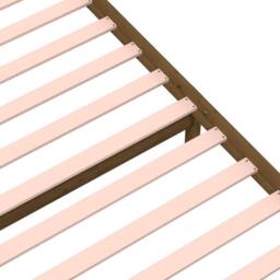 Berkfield Home Bed Frame Honey Brown Solid Wood 90x200 cm - thumbnail 7