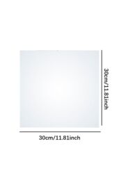 Living and Home 4Pcs 30x30cm Acrylic Wall Stickers for Bathroom & DIY Wall Art Decor in Clear - Size: 30x30 cm - thumbnail 6