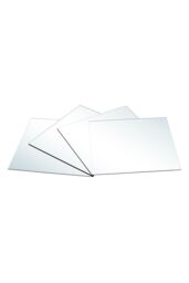 Living and Home 4Pcs 30x30cm Acrylic Wall Stickers for Bathroom & DIY Wall Art Decor in Clear - Size: 30x30 cm - thumbnail 4