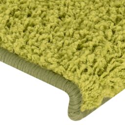 Berkfield Home Carpet Stair Treads 15 pcs 65x21x4 cm Green - Size: Medium - thumbnail 5