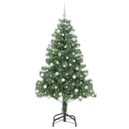 Berkfield Home Lush Christmas Tree with 300 LEDs with Stand Green 180 cm PVC - thumbnail 1