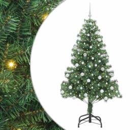Berkfield Home Lush Christmas Tree with 300 LEDs with Stand Green 180 cm PVC - thumbnail 3