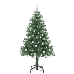 Berkfield Home Lush Christmas Tree with 300 LEDs with Stand Green 180 cm PVC - thumbnail 4