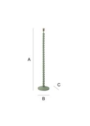 ValueLights Bobbins Sage Green Freestanding Floor Lamp Base Light in Pale Green - thumbnail 8