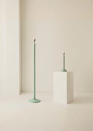 ValueLights Bobbins Sage Green Freestanding Floor Lamp Base Light in Pale Green - thumbnail 6