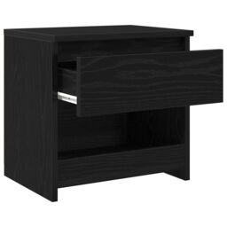 Berkfield Home Black Oak Nightstand 40x30x39 cm Made from Engineered Wood - Size: 40 x 30 x 39 cm - thumbnail 5