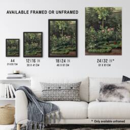 Artery8 A Rose Garden Landscape Camille Pissarro Framed Wall Art Print - Size: A4 - thumbnail 3