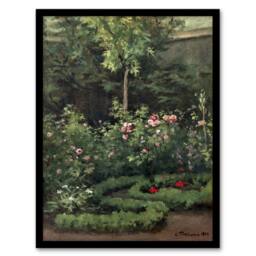 Artery8 A Rose Garden Landscape Camille Pissarro Framed Wall Art Print - Size: A4 - thumbnail 1