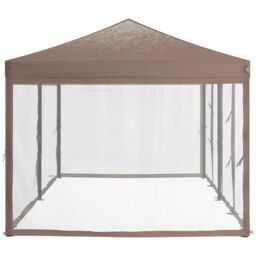 Berkfield Home Folding Party Tent with Sidewalls Taupe 3x6 m in Beige - thumbnail 4