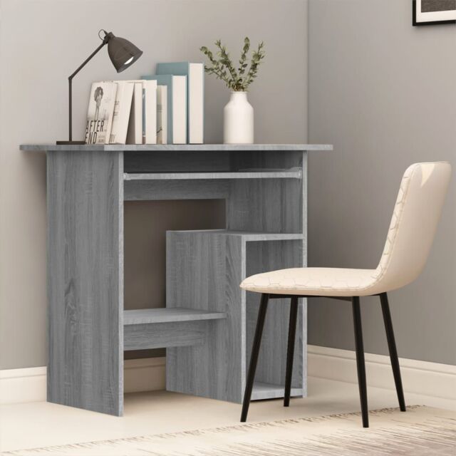 Berkfield Home Desk Grey Sonoma 80x45x74 cm Engineered Wood - Size: 80 x 45 x 74 cm
