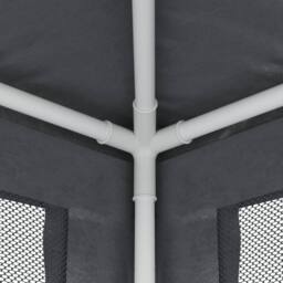 Berkfield Home Party Tent with 4 Mesh Sidewalls Anthracite 2.5x2.5 m HDPE in Black - thumbnail 6