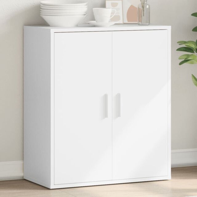 Berkfield Home Sideboard White 79x38x80 cm Engineered Wood - Size: 79 x 38 x 80 cm - image 1