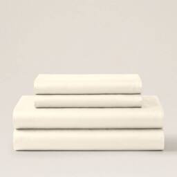 Bedable 100% Cotton Bedding Set Sateen 460 Thread Count - Soft Bedding in Cream - Size: Double - thumbnail 2