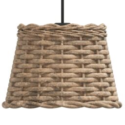 Berkfield Home Ceiling Lamp Shade Brown √ò20x15 cm Wicker - Size: 20x15 cm - thumbnail 4