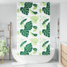 Berkfield Home Shower Roller Blind 140x240 cm Fabric Width 136 cm in Green - thumbnail 2