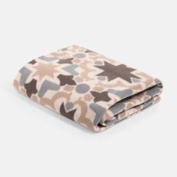OHS Tiles Print Polar Fleece Throw Blanket Lightweight Bedspread - Size: 120 cm x 150 cm - thumbnail 3