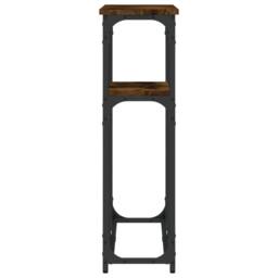 Berkfield Home Console Table Smoked Oak 90x22.5x75 cm Engineered Wood in Brown - thumbnail 5