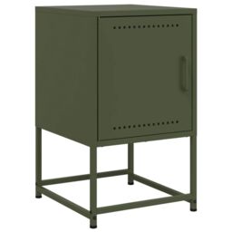 Berkfield Home Bedside Cabinets 2 pcs Olive Green 36x39x60.5 cm Steel - thumbnail 6