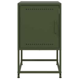 Berkfield Home Bedside Cabinets 2 pcs Olive Green 36x39x60.5 cm Steel - thumbnail 5