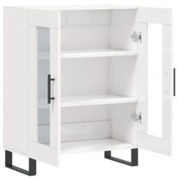Berkfield Home Sideboard High Gloss White 69.5x34x90 cm Engineered Wood - thumbnail 6