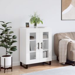 Berkfield Home Sideboard High Gloss White 69.5x34x90 cm Engineered Wood