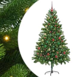Berkfield Home Christmas Tree with 300 LEDs with Stand Green 180 cm PE - thumbnail 2