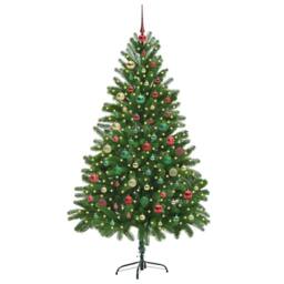 Berkfield Home Christmas Tree with 300 LEDs with Stand Green 180 cm PE - thumbnail 3