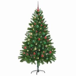 Berkfield Home Christmas Tree with 300 LEDs with Stand Green 180 cm PE - thumbnail 6