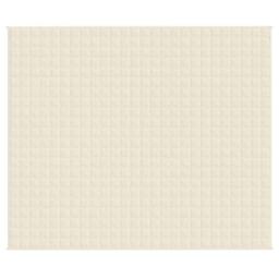 Berkfield Home Soft Weighted Blanket Light Cream 220x260 cm 11 kg Fabric - thumbnail 1