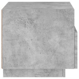 Berkfield Home Bedside Cabinet with LED Lights Concrete Grey 40x39x37 cm - Size: 40 x 39 x 37 cm - thumbnail 8