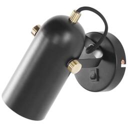 Wyld and Coco Black Iron Wall Lamp 17 cm Adjustable Industrial Spotlight - thumbnail 5