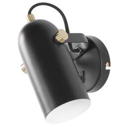 Wyld and Coco Black Iron Wall Lamp 17 cm Adjustable Industrial Spotlight - thumbnail 6
