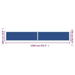 Berkfield Home Retractable Side Awning Blue 180x1200 cm - thumbnail 8