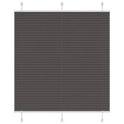 Berkfield Home Pleated Blind Black 115x150 cm Fabric Width 114.4 cm Polyester - thumbnail 2