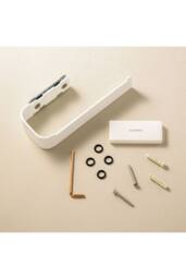 Cosmic Toilet roll holder, Brushed stainless steel, NEA Collection in Metallic Silver - thumbnail 3