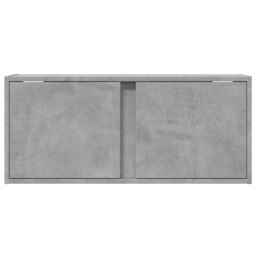 Berkfield Home TV Wall Cabinet with LED Lights Concrete Grey 80x31x35 cm - Size: 80 x 31 x 35 cm - thumbnail 6