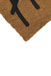 JVL Rubber Embossed PVC Backed Coir Doormat 40x60cm Home in Natural - Size: 40 cm x 60 cm - thumbnail 4
