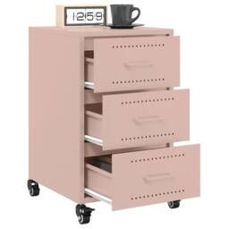 Berkfield Home Bedside Cabinet Pink 36x39x59 cm Steel - Size: 36 x 39 x 59 cm - thumbnail 5
