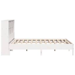 Berkfield Home Decorative Bookcase Bed Frame White 180x200 cm Super King Solid W - thumbnail 5