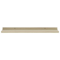 Berkfield Home Wall Shelves 4 pcs White & Sonoma Oak 60x9x3 cm - Size: 60 x 9 x 3 cm - thumbnail 5