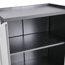 EONLION Lockable Filing Cabinet 2 Door Storage Cupboard in Grey - Size: 100 cm - thumbnail 5