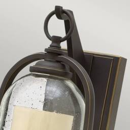 Netlighting Quincy Outdoor Small Wall Lantern Light Oil Rubbed Bronze IP44 E27 in Brown - thumbnail 2