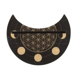 Something Different Flower Of Life Crescent Moon Tarot Card Stand in Black - thumbnail 2