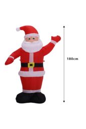 Living and Home 180cm Tall Christmas Inflatable Santa Claus with Fan and LED Blow up Christmas Outdoor Decorations for Yard Lawn in Red - thumbnail 6