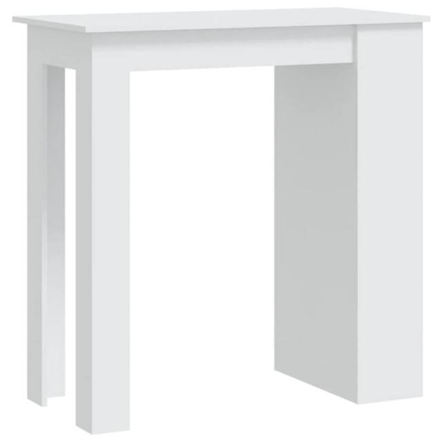 Berkfield Home Bar Table with Storage Rack White 102x50x103.5 cm Engineered Wood - image 1