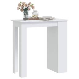Berkfield Home Bar Table with Storage Rack White 102x50x103.5 cm Engineered Wood - thumbnail 4