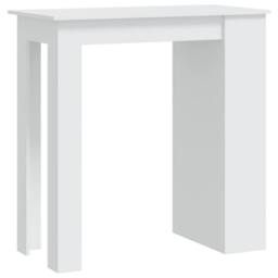 Berkfield Home Bar Table with Storage Rack White 102x50x103.5 cm Engineered Wood - thumbnail 1