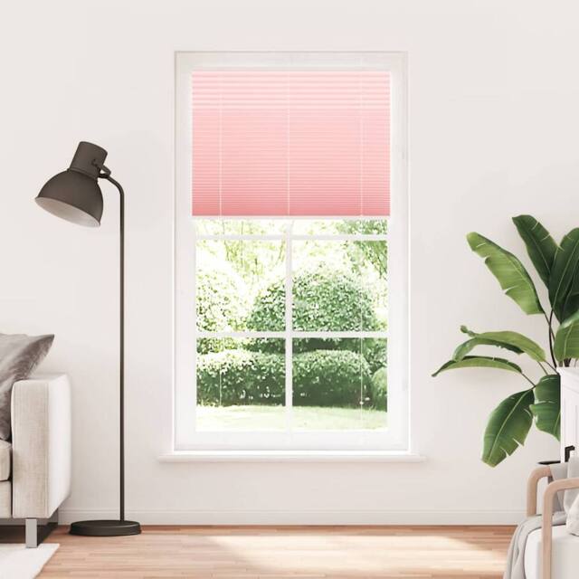 Berkfield Home Pleated Blind Pink 110x200 cm Fabric Width 109.4 cm Polyester - image 1